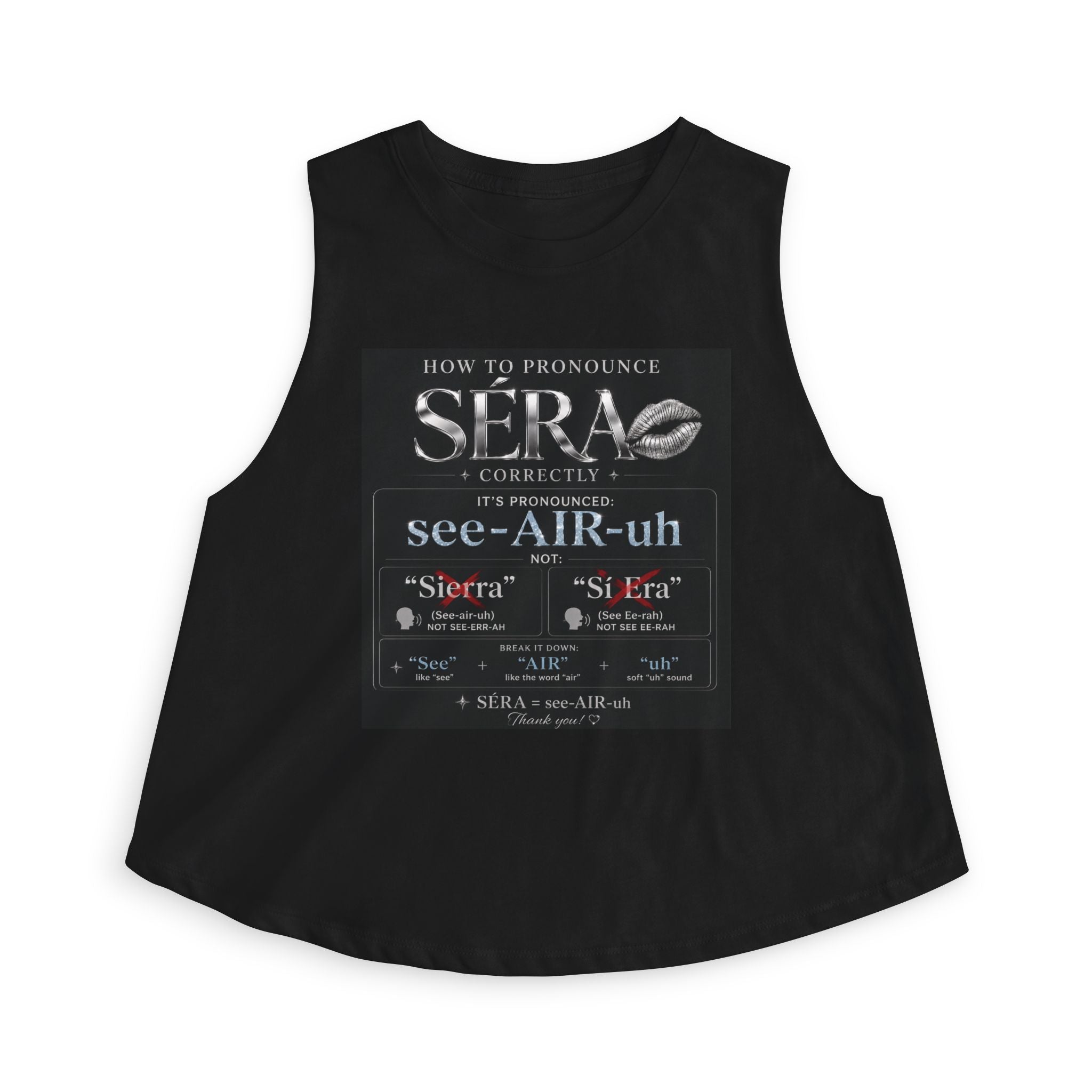 SÉRA Pronunciation Women's Crop Top