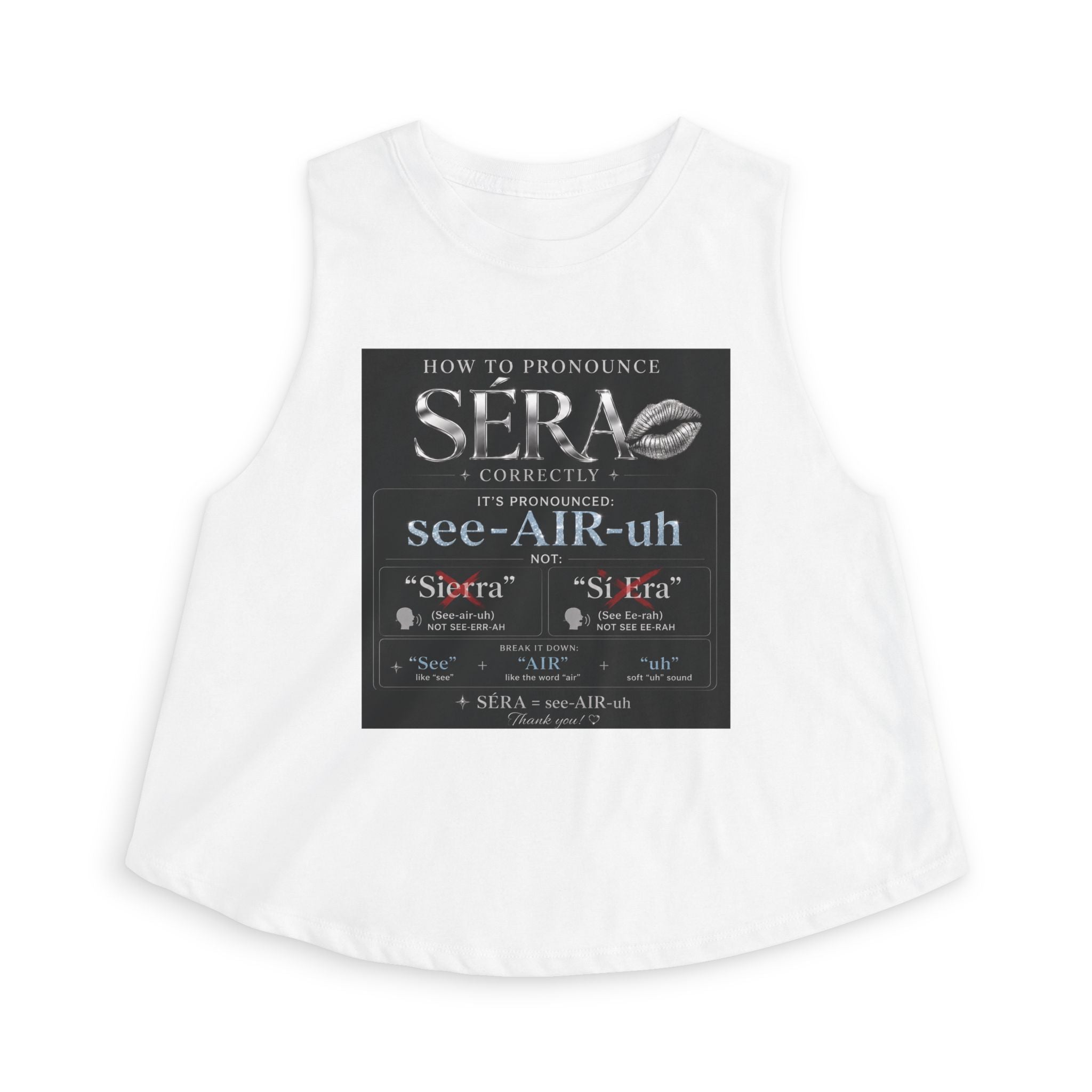 SÉRA Pronunciation Women's Crop Top