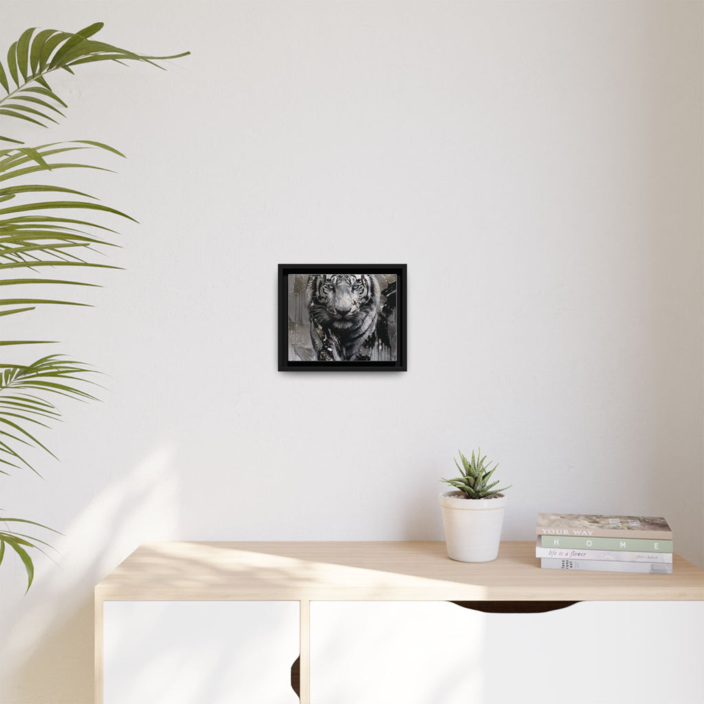High-End Modern White Tiger Metallic Painting