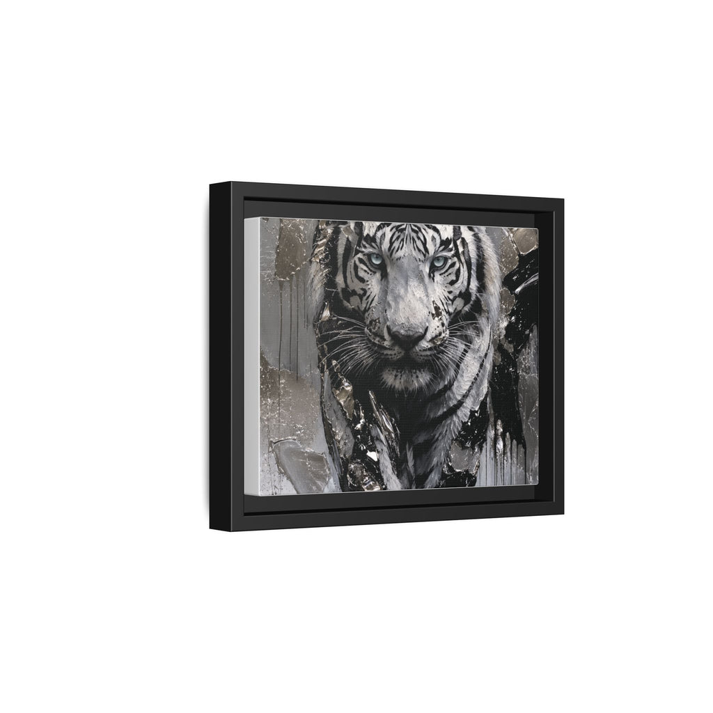 High-End Modern White Tiger Metallic Painting