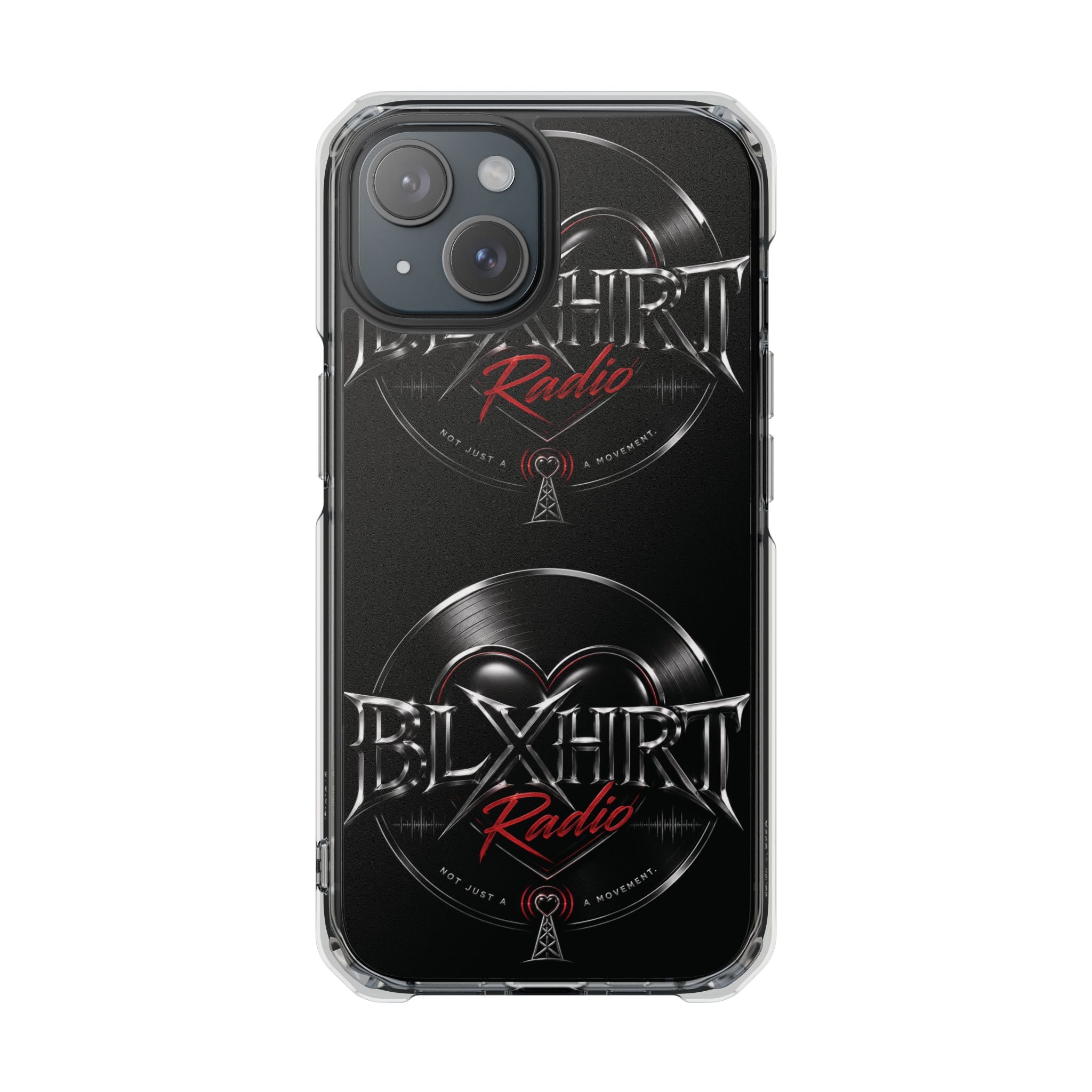 BLXHRT Radio Magnetic Clear Impact Phone Case